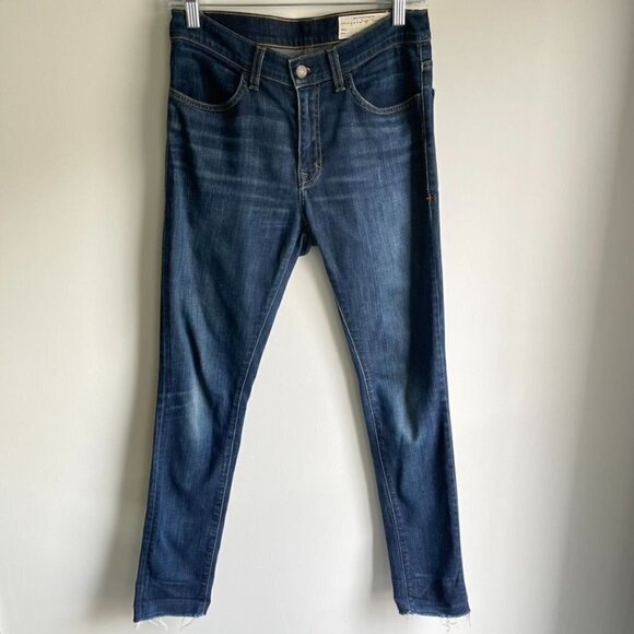 Imogene + Willie Size 27 Blue Virginia Frayed Skinny Stretch Soft Denim Jeans - Picture 1 of 6